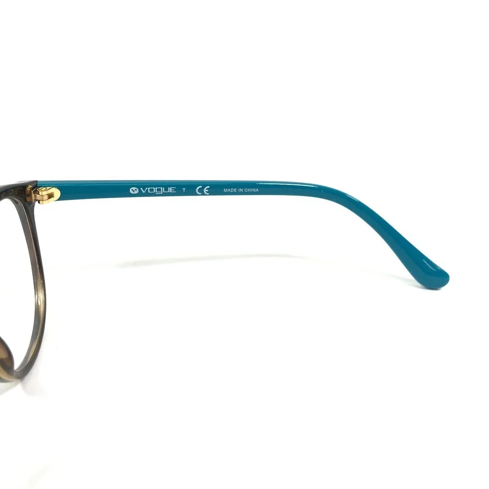 Vogue Eyeglasses Frames VO5037 2393 Brown Blue Round Full Rim 51-17-140
